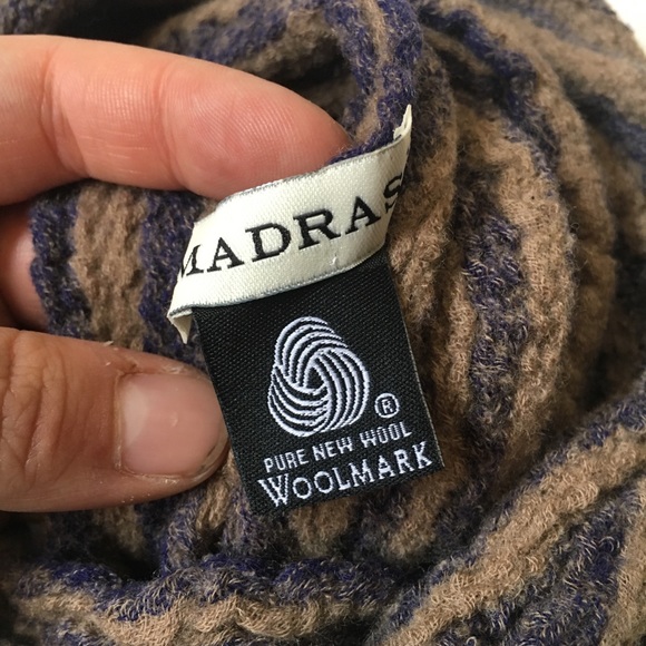 • bundled// madras wool infinity scarf • - Picture 2 of 5